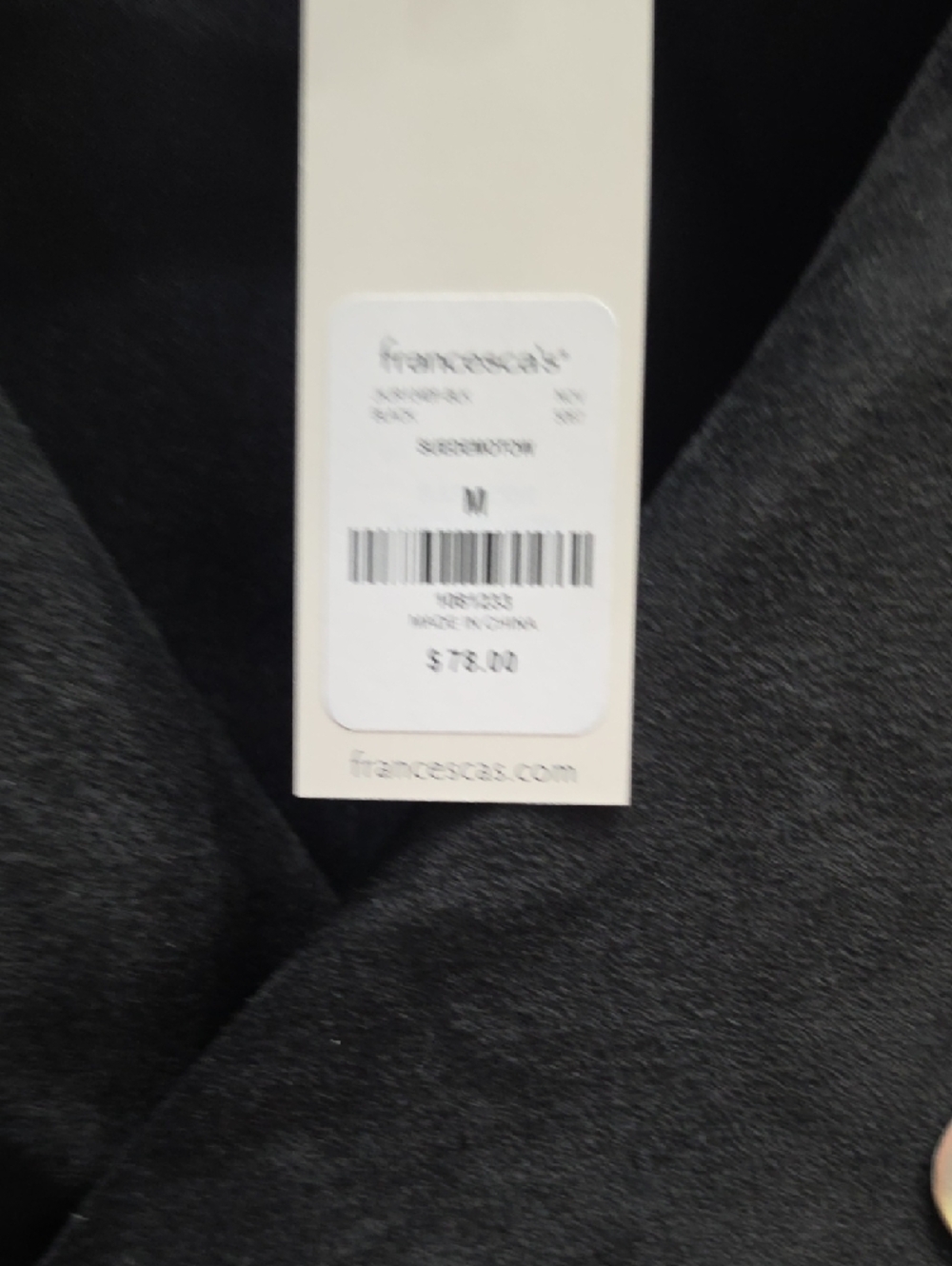 Francesca's Collections Stoosh Black Suede Cropped Moto Jacket NWT - Picture 6 of 6
